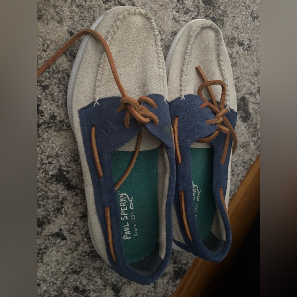 Sperry Navy and Beige Casual Loafers